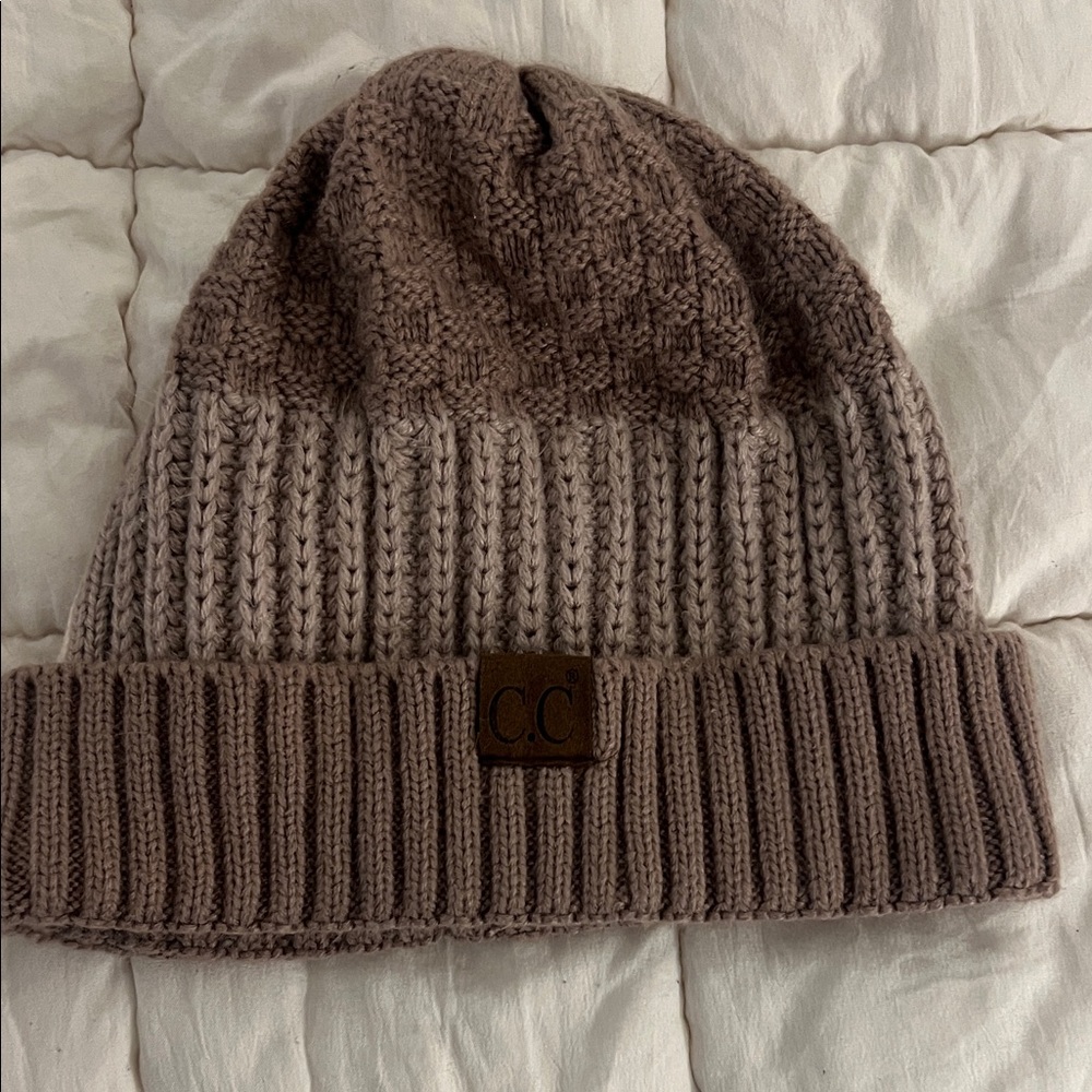 C.C Kids Knit Beanie in Taupe